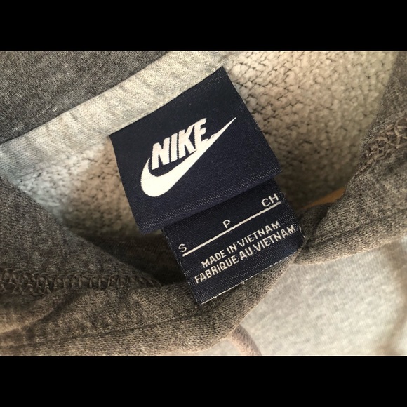 Nike navy blue tag hoodie sweater distressed faded club fleece pullover - Picture 5 of 16